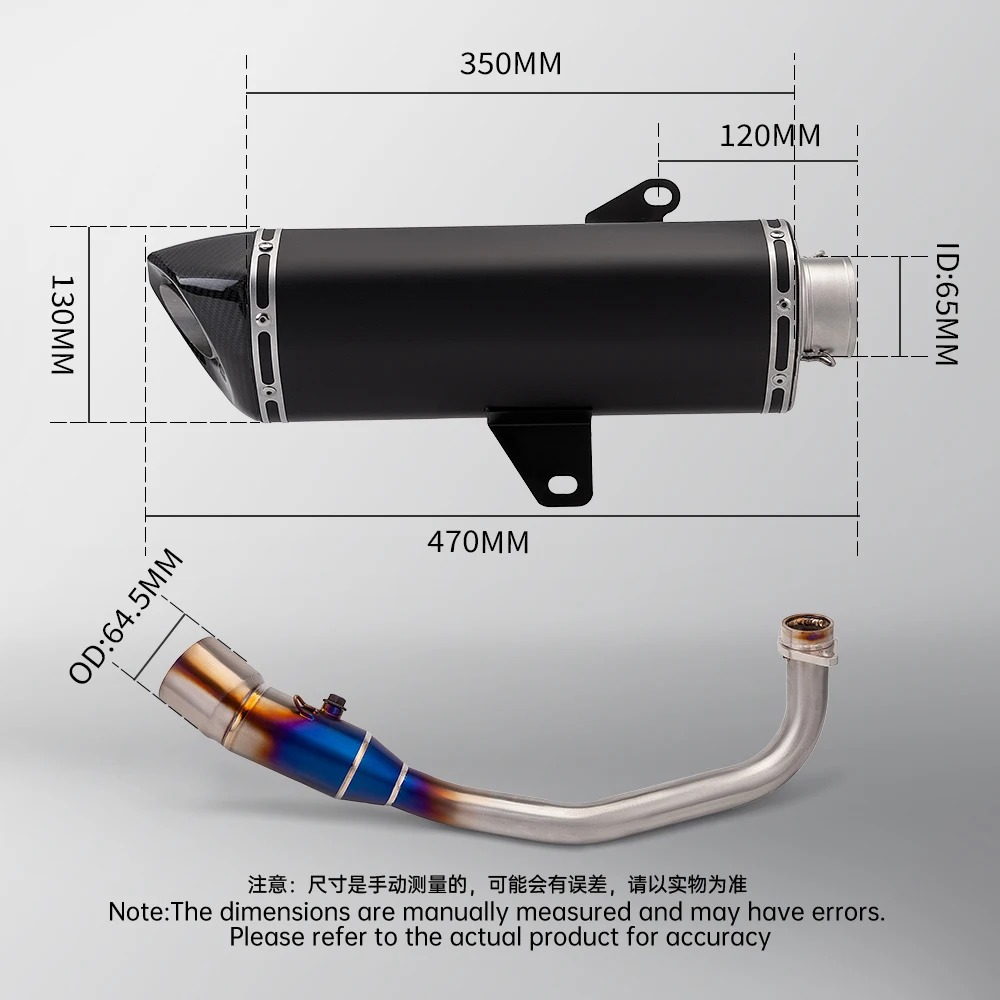 Forza300 2021-2022 Full System Motorcycle Exhaust Manifold Blue Connect Muffler with DB Killer 65MM New Condition